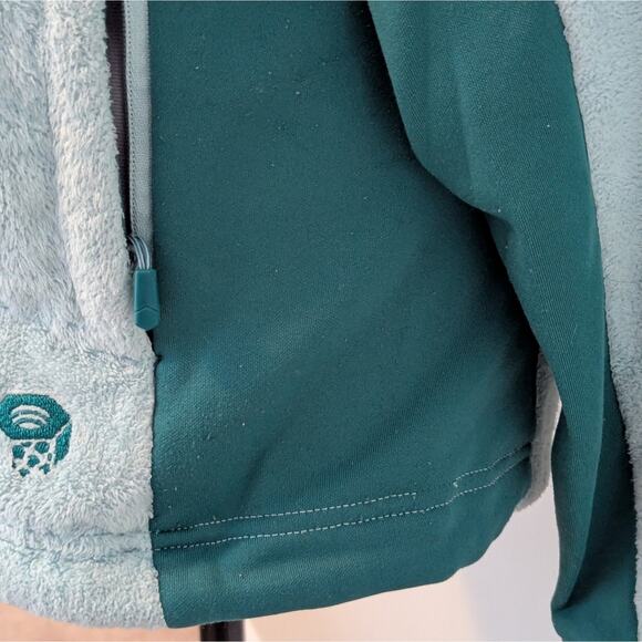 Mountain Hardwear Women's Full Zip Stand Collar Hi-Pile Sherpa Jacket Green, S - Picture 9 of 10